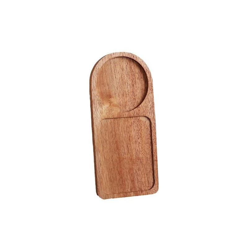 Solid Wood Coffee & Snack Tray – Modern Breakfast Serving Board